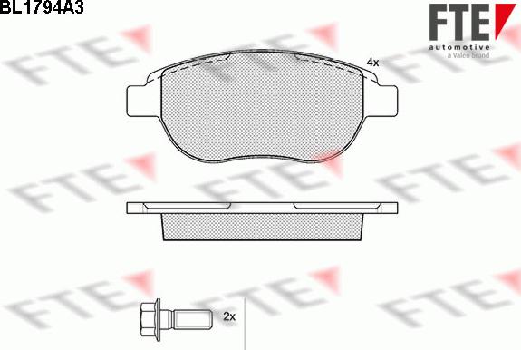 FTE 9010364 - Bremžu uzliku kompl., Disku bremzes adetalas.lv