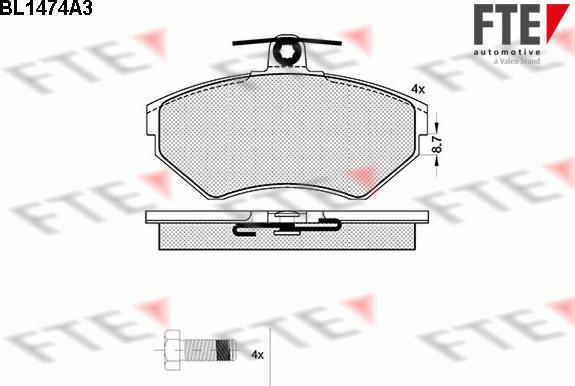 FTE 9010200 - Bremžu uzliku kompl., Disku bremzes adetalas.lv