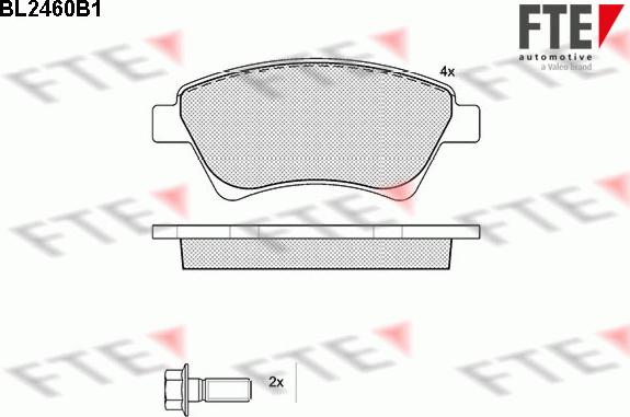 FTE 9010746 - Bremžu uzliku kompl., Disku bremzes adetalas.lv