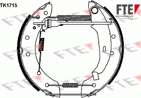 FTE TK1715 - Bremžu loku komplekts adetalas.lv