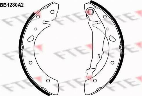 FTE BB1280A2 - Bremžu loku komplekts adetalas.lv