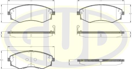 G.U.D. GBP031892 - Bremžu uzliku kompl., Disku bremzes adetalas.lv