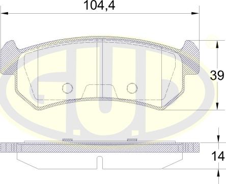 G.U.D. GBP104800 - Bremžu uzliku kompl., Disku bremzes adetalas.lv