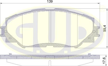 G.U.D. GBP123200 - Bremžu uzliku kompl., Disku bremzes adetalas.lv