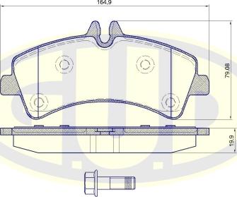 G.U.D. GBP880165 - Bremžu uzliku kompl., Disku bremzes adetalas.lv