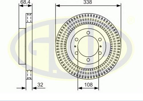 G.U.D. GDB132174 - Bremžu diski adetalas.lv