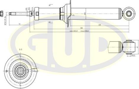 G.U.D. GSA341204 - Amortizators adetalas.lv