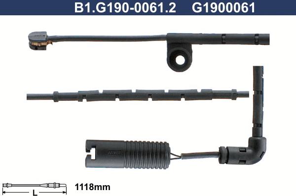 Galfer B1.G190-0061.2 - Indikators, Bremžu uzliku nodilums adetalas.lv