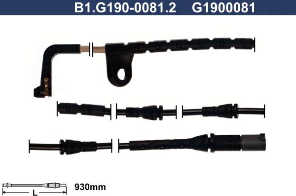 Galfer B1.G190-0081.2 - Indikators, Bremžu uzliku nodilums adetalas.lv