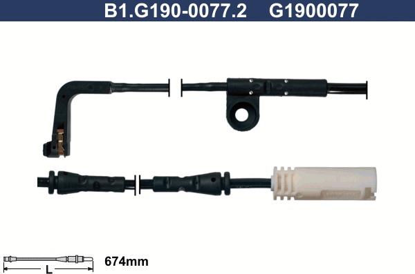 Galfer B1.G190-0077.2 - Indikators, Bremžu uzliku nodilums adetalas.lv