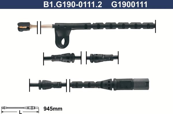 Galfer B1.G190-0111.2 - Indikators, Bremžu uzliku nodilums adetalas.lv