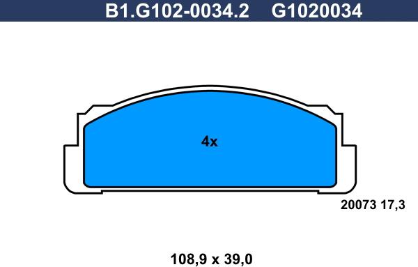 Galfer B1.G102-0034.2 - Bremžu uzliku kompl., Disku bremzes adetalas.lv