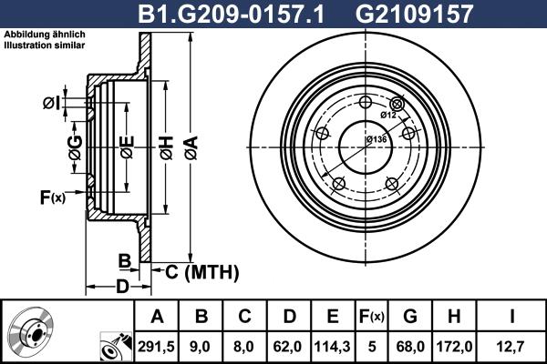 Galfer B1.G209-0157.1 - Bremžu diski adetalas.lv