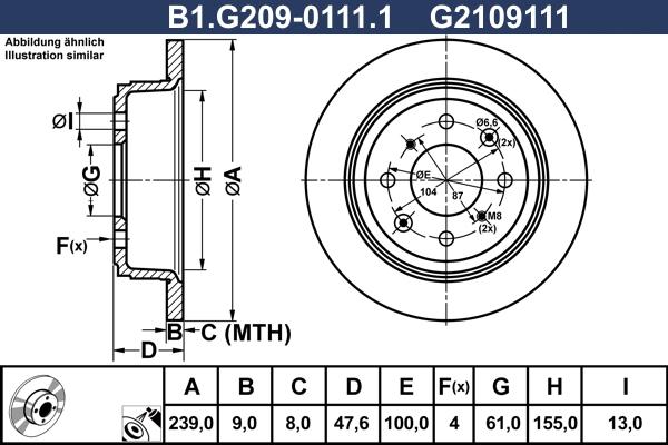 Galfer B1.G209-0111.1 - Bremžu diski adetalas.lv