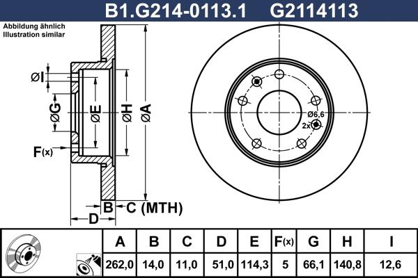 Galfer B1.G214-0113.1 - Bremžu diski adetalas.lv