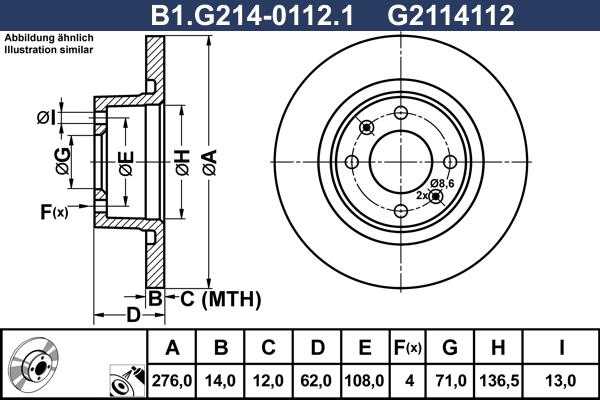 Galfer B1.G214-0112.1 - Bremžu diski adetalas.lv