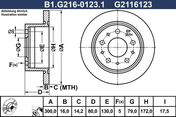 Galfer B1.G216-0123.1 - Bremžu diski adetalas.lv