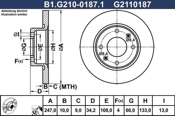 Galfer B1.G210-0187.1 - Bremžu diski adetalas.lv