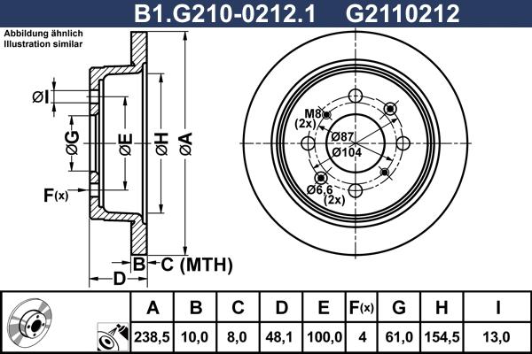 Galfer B1.G210-0212.1 - Bremžu diski adetalas.lv