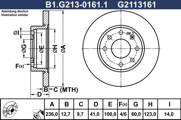 Galfer B1.G213-0161.1 - Bremžu diski adetalas.lv