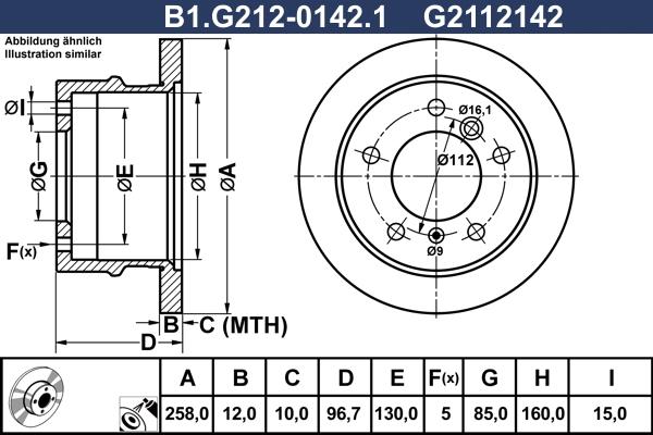 Galfer B1.G212-0142.1 - Bremžu diski adetalas.lv