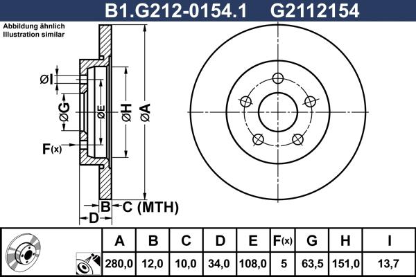 Galfer B1.G212-0154.1 - Bremžu diski adetalas.lv