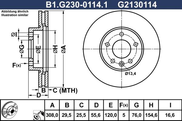 Galfer B1.G230-0114.1 - Bremžu diski adetalas.lv