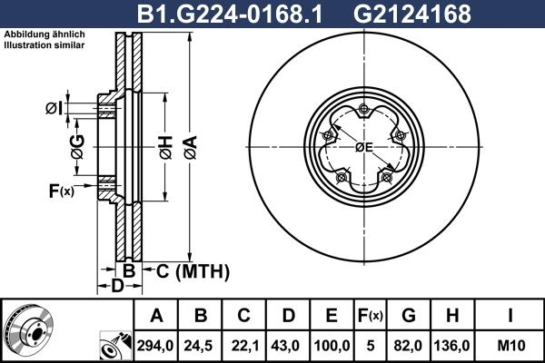 Galfer B1.G224-0168.1 - Bremžu diski adetalas.lv