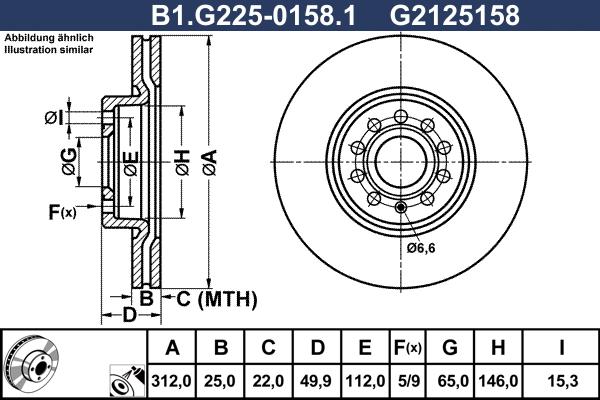 Galfer B1.G225-0158.1 - Bremžu diski adetalas.lv