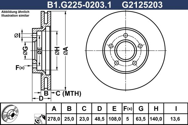 Galfer B1.G225-0203.1 - Bremžu diski adetalas.lv