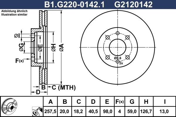 Galfer B1.G220-0142.1 - Bremžu diski adetalas.lv