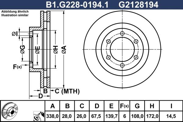 Galfer B1.G228-0194.1 - Bremžu diski adetalas.lv