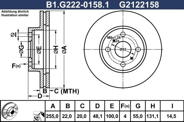 Galfer B1.G222-0158.1 - Bremžu diski adetalas.lv