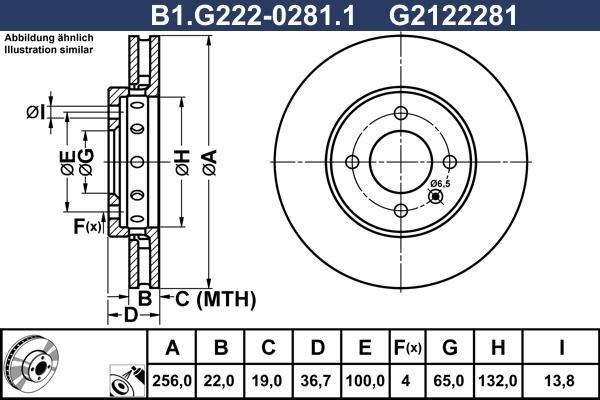 Galfer B1.G222-0281.1 - Bremžu diski adetalas.lv