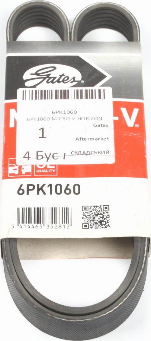 Gates 6PK1060 - Ķīļrievu siksna adetalas.lv