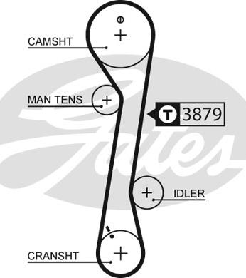 Gates 1457RM - Zobsiksna adetalas.lv