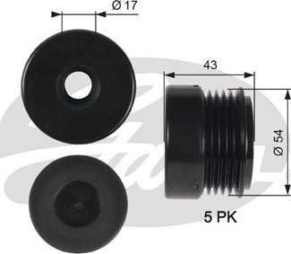 Gates OAP7031 - Piedziņas skriemelis, Ģenerators adetalas.lv