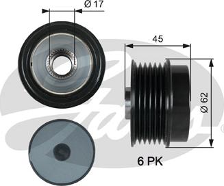 Gates OAP7180 - Piedziņas skriemelis, Ģenerators adetalas.lv