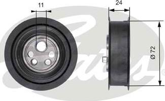 Gates T41102 - Spriegotājrullītis, Gāzu sadales mehānisma piedziņas siksna adetalas.lv