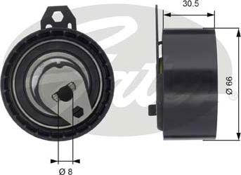 Gates T43034 - Spriegotājrullītis, Gāzu sadales mehānisma piedziņas siksna adetalas.lv