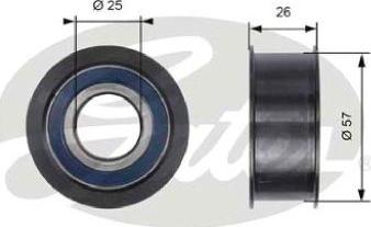 GATES-AU T41242 - Spriegotājrullītis, Gāzu sadales mehānisma piedziņas siksna adetalas.lv