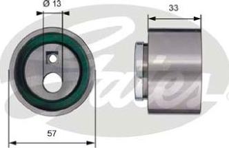 GATES-AU T41258 - Spriegotājrullītis, Gāzu sadales mehānisma piedziņas siksna adetalas.lv