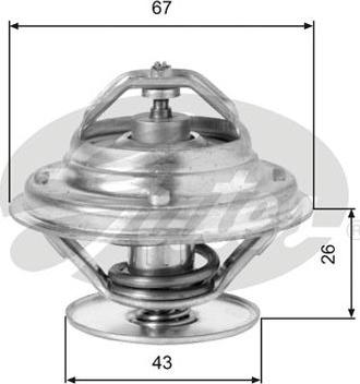 GATES-AU TH05586G1 - Termostats, Dzesēšanas šķidrums adetalas.lv