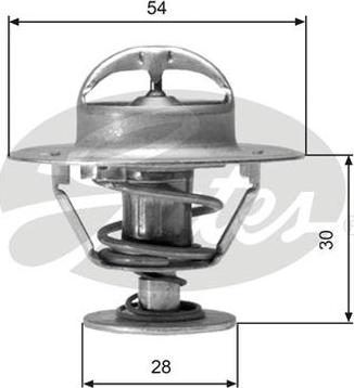 GATES-AU TH02491G1 - Termostats, Dzesēšanas šķidrums adetalas.lv