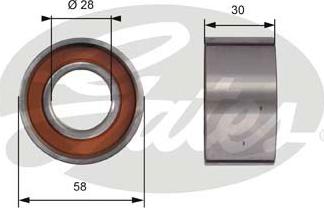 GATES-SEA T41295 - Spriegotājrullītis, Gāzu sadales mehānisma piedziņas siksna adetalas.lv