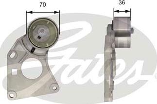 GATES-SEA T43166 - Spriegotājrullītis, Gāzu sadales mehānisma piedziņas siksna adetalas.lv