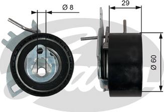 GATES-SEA T43246 - Spriegotājrullītis, Gāzu sadales mehānisma piedziņas siksna adetalas.lv