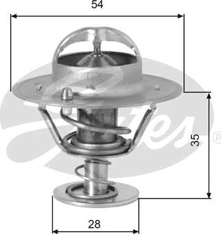 GATES-SEA TH00782G1 - Termostats, Dzesēšanas šķidrums adetalas.lv