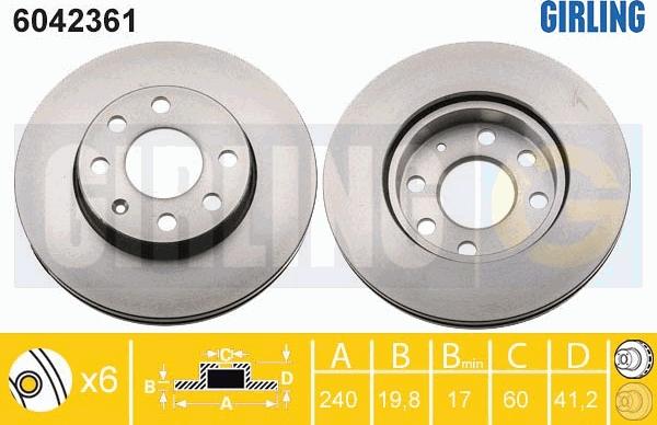 Girling 6042361 - Bremžu diski adetalas.lv