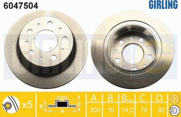 Girling 6047504 - Bremžu diski adetalas.lv